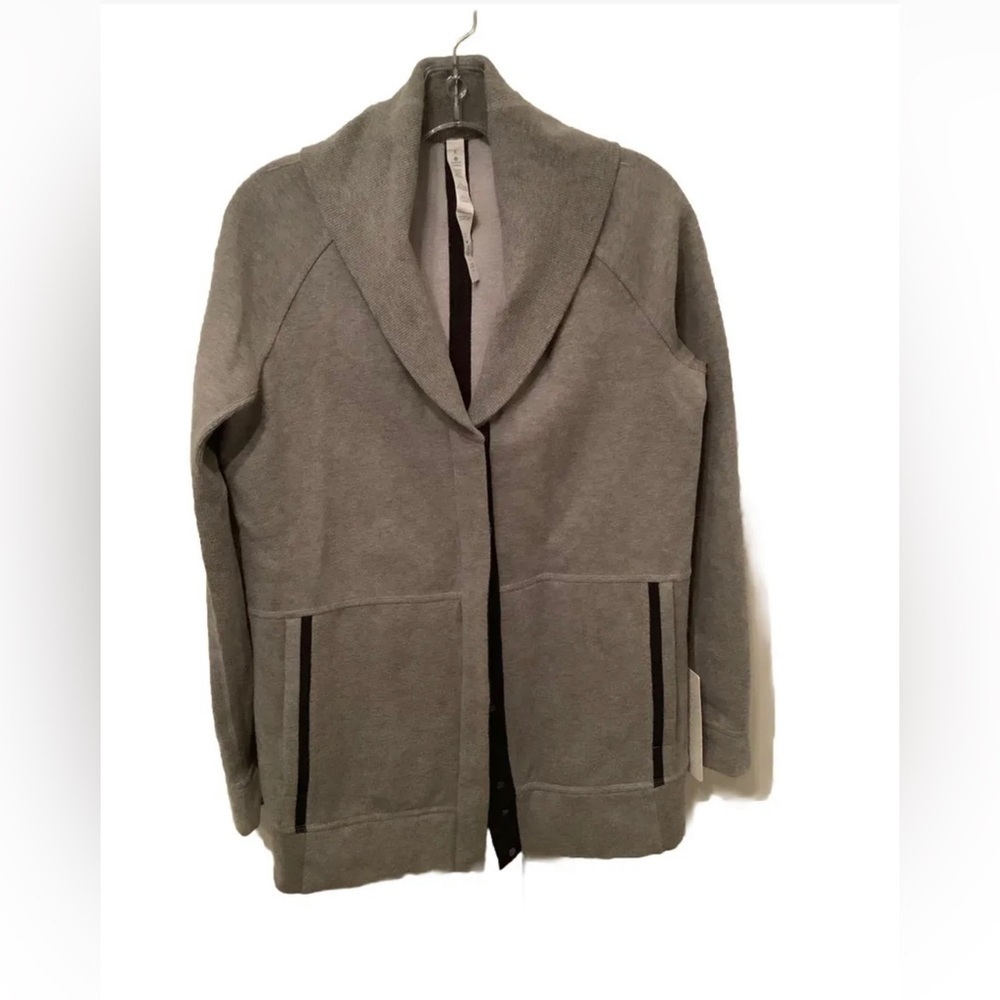 Lululemon Yin To My Yang Cardi Gray Sweatshirt Jacket - Picture 3 of 11